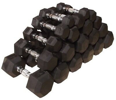 Force USA Rubber Hex Dumbbell 2kg - 27.5kg Set (12 Pairs)-1