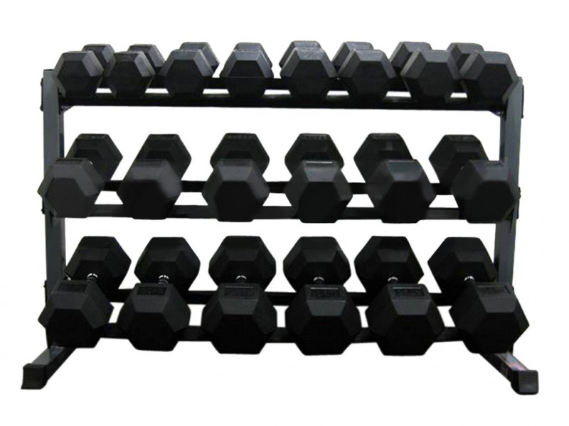 Force USA Rubber Hex 2kg - 27.5kg Set + Rack-1
